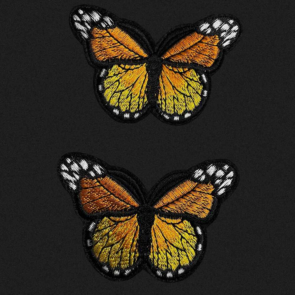 Emblema termo fluture galben-mustar EMBT-0019