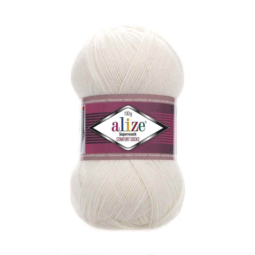 Alize Superwash Comfort Socks 01 Cream